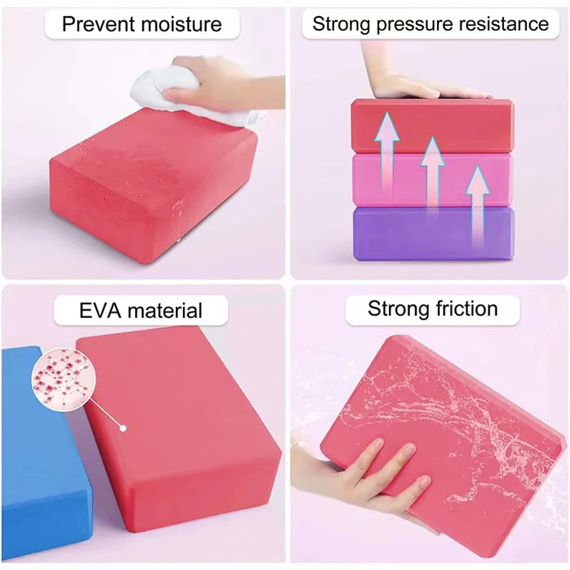 Yoga Building Blocks Cubes Pilates Bricks Reinforcement Mats Sports Supplies Exercise Home Exercise Equipment Fitness Eva